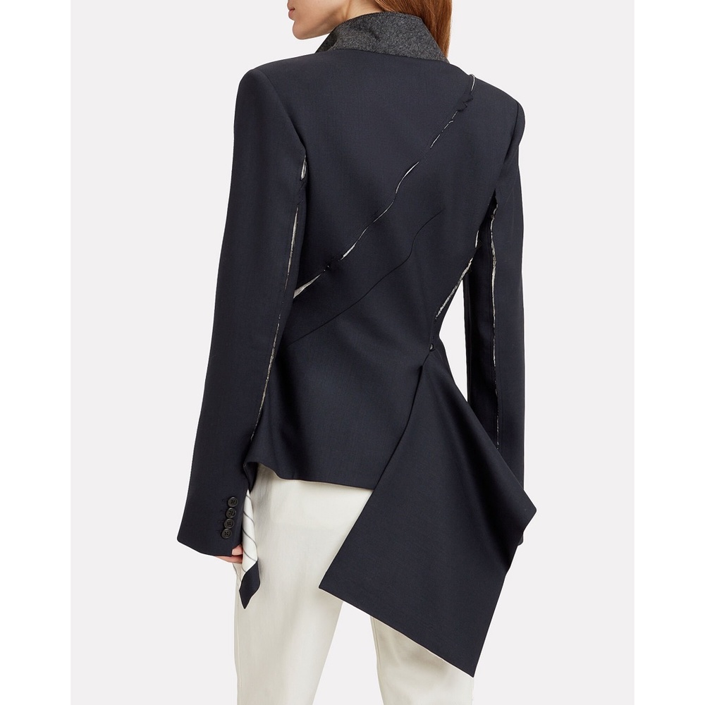 MONSE NAVY BLUE DECONSTRUCTED SLASHED JACKET BLAZER 4 NWOT - Picture 2 of 16